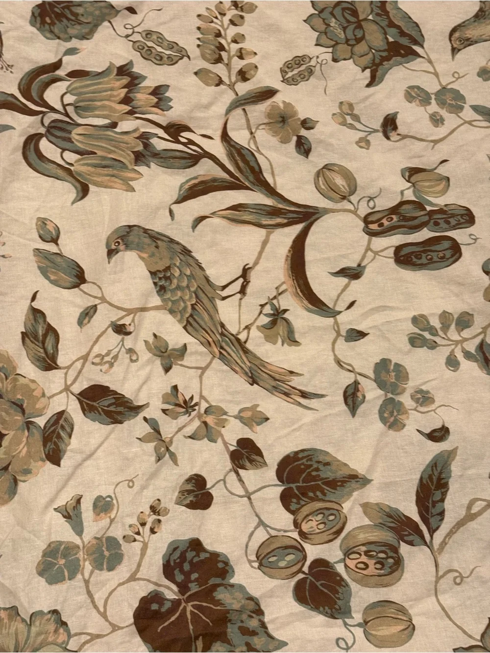 Rejuvenation Masey printed duvet cover king size linen blend